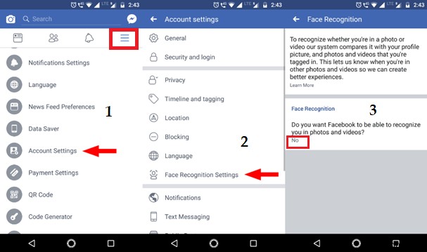 How to Disable Face Recognition from Facebook Account?