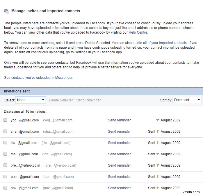 How To Delete The List Of Phone Contacts That Facebook Has