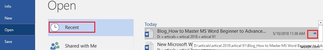 Mastering MS Word: Backstage View In Word 2016