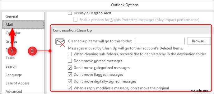 MS Outlook: Conversation Cleanup Tool to Keep Your Emails Organized