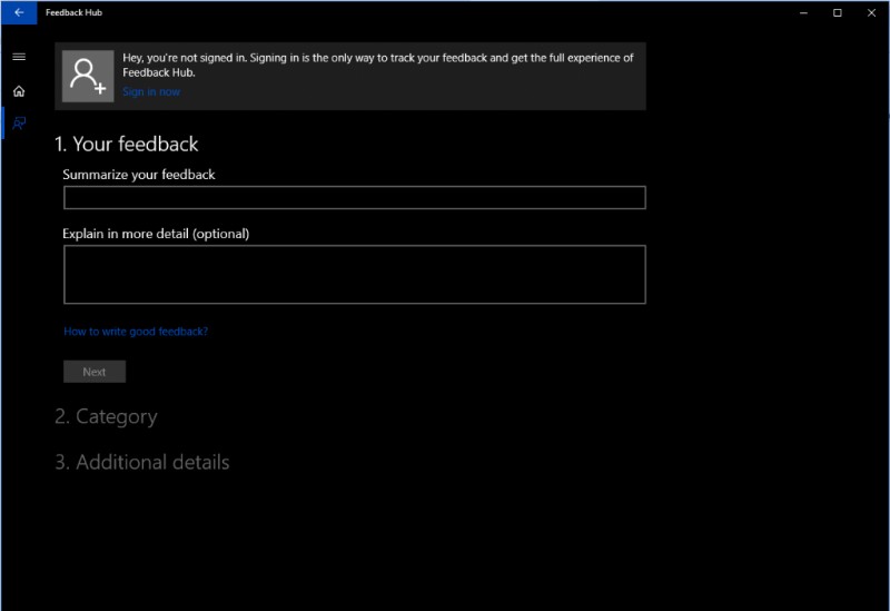 How To Send Suggestions Or Report A Problem About Windows 10?