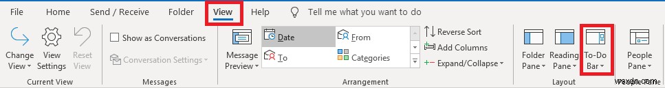 Steps To Customize To-Do Bar In Outlook