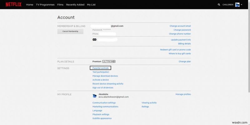 How To Use Netflix Parental Controls On My Account?