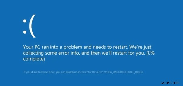 Top Ways To Fix Whea Uncorrectable Error (Stop Code: 0x0000124) In Windows 10