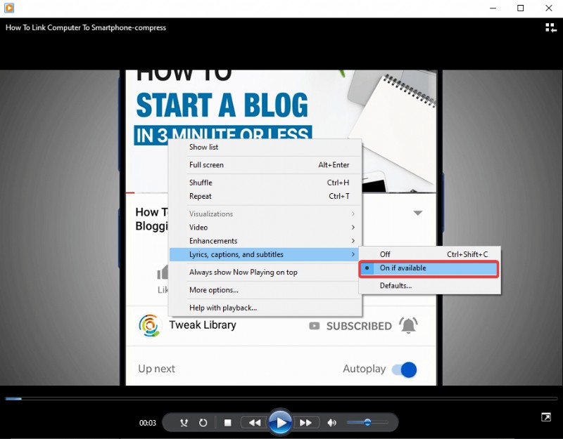 How To Add Subtitles In Windows Media Player