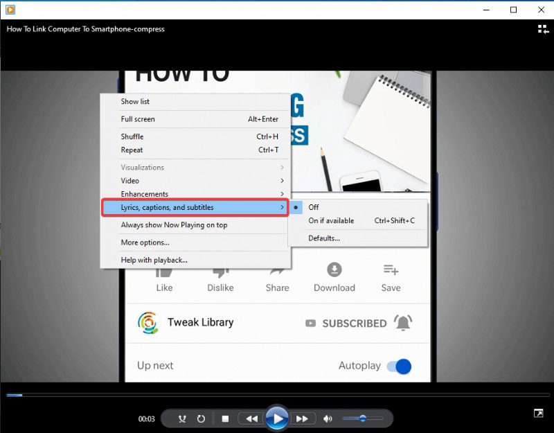 How To Add Subtitles In Windows Media Player
