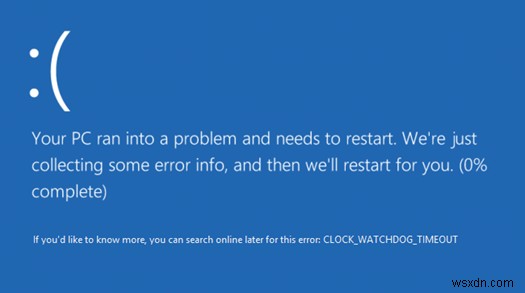 What Is CLOCK_WATCHDOG_TIMEOUT Error & How To Fix It On Windows 10