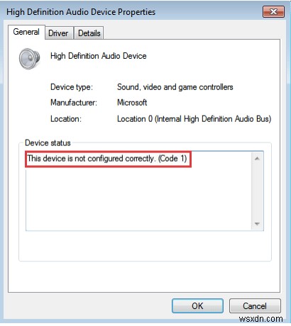 This Device Is Not Configured Correctly (Code 1) [Fixed]
