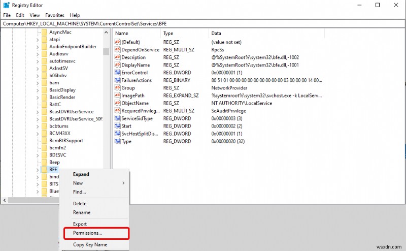 How to Repair Base Filtering Engine Service Startup Problems?