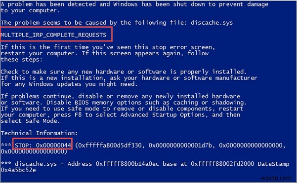 {Solved}: MULTIPLE_IRP_COMPLETE_REQUESTS Blue Screen Windows Error