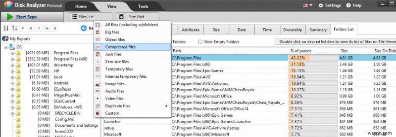 How To Find Compressed Files In Windows 10 Using Disk Analyzer Pro