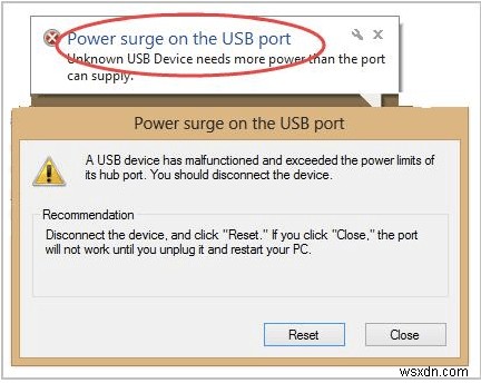 FIXED: Power Surge On The USB Port Error (Windows 10, 8 & 7)