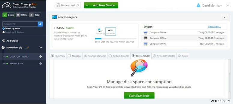 How To Manage Disk Space Consumption With Cloud Tuneup Pro