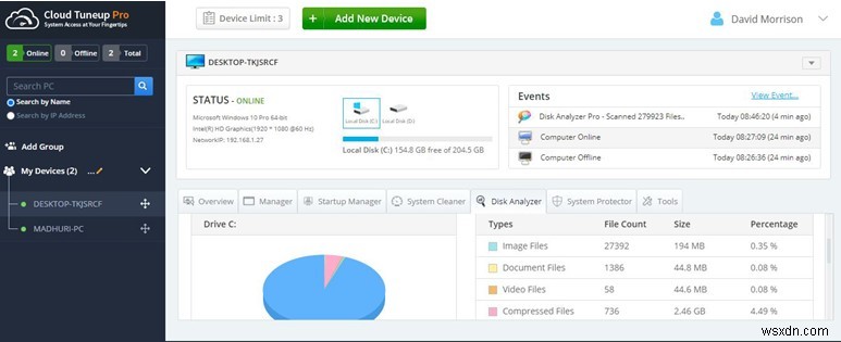 How To Manage Disk Space Consumption With Cloud Tuneup Pro