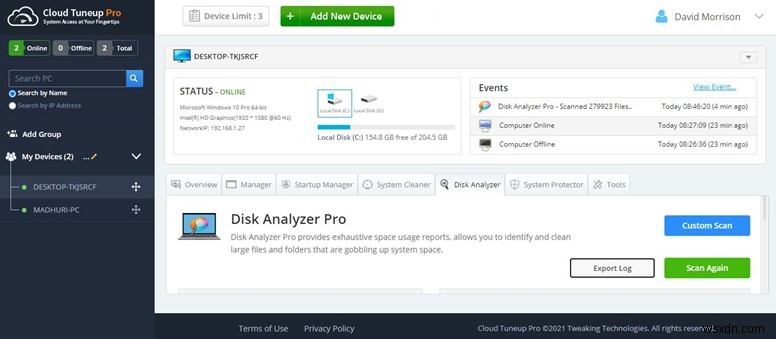 How To Manage Disk Space Consumption With Cloud Tuneup Pro