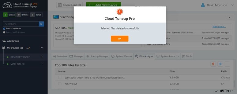 How To Manage Disk Space Consumption With Cloud Tuneup Pro