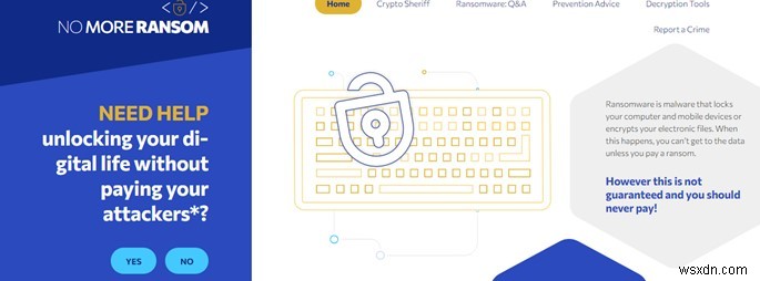 No More Ransom: An Initiative To Foil The Ransomware Plans Of Threat Actors