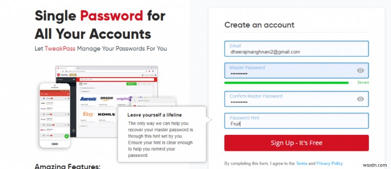 How To Generate Unique and Strong Passwords Using TweakPass