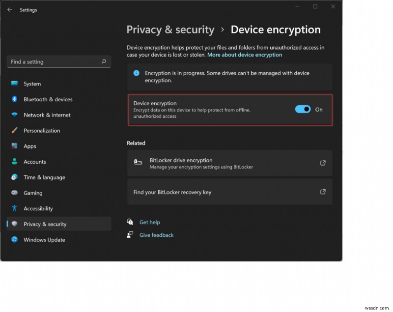 How To Disable Automatic Device Encryption on Windows 11?