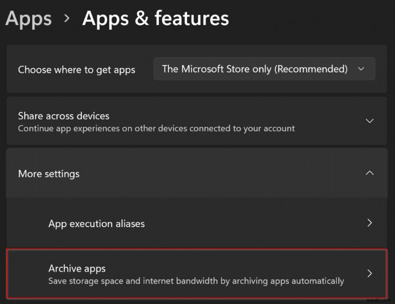How To Archive Apps On Windows 11?