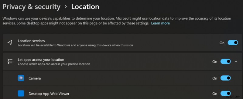 How to Disable Location Tracking in Windows 11?