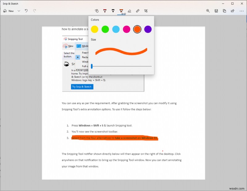 How To Annotate Screenshots And Images In Windows 11