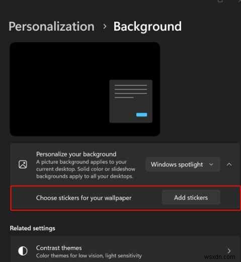 How to Enable Desktop Stickers in Windows 11