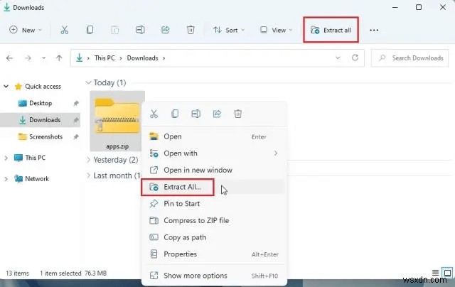3 Ways To Unzip Files in Windows 11