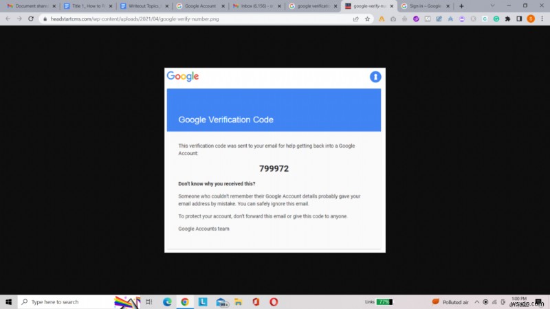How to Reset Your Gmail Password with Verification Code