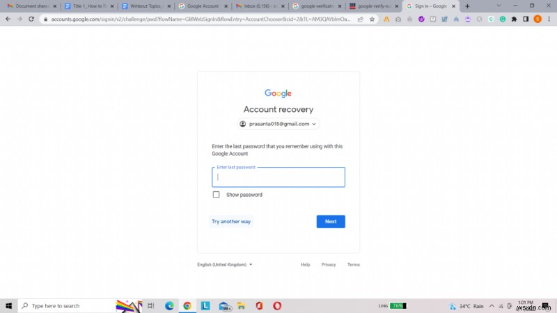 How to Reset Your Gmail Password with Verification Code