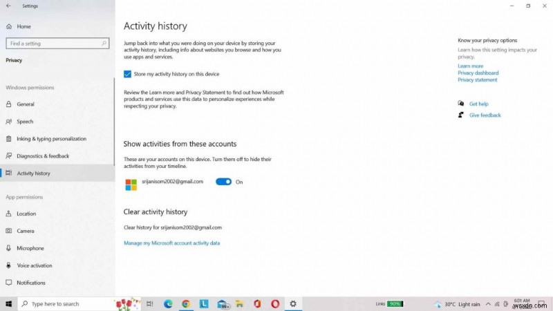 How To View Activity History On Windows 10 PC