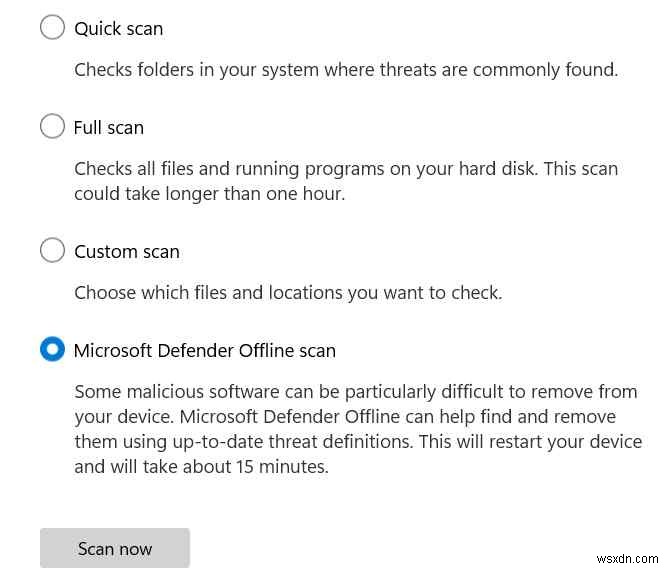 How To Fix Windows Defender Offline Scan Not Working
