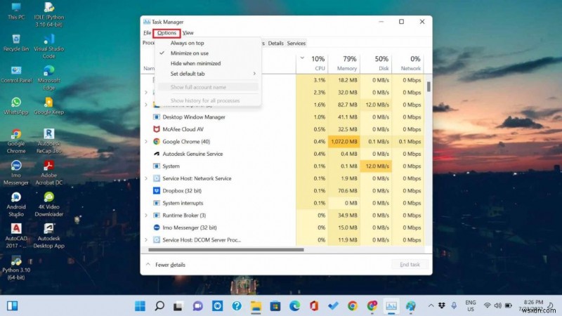 How to Change the Task Manager Default Start Page on Windows 11