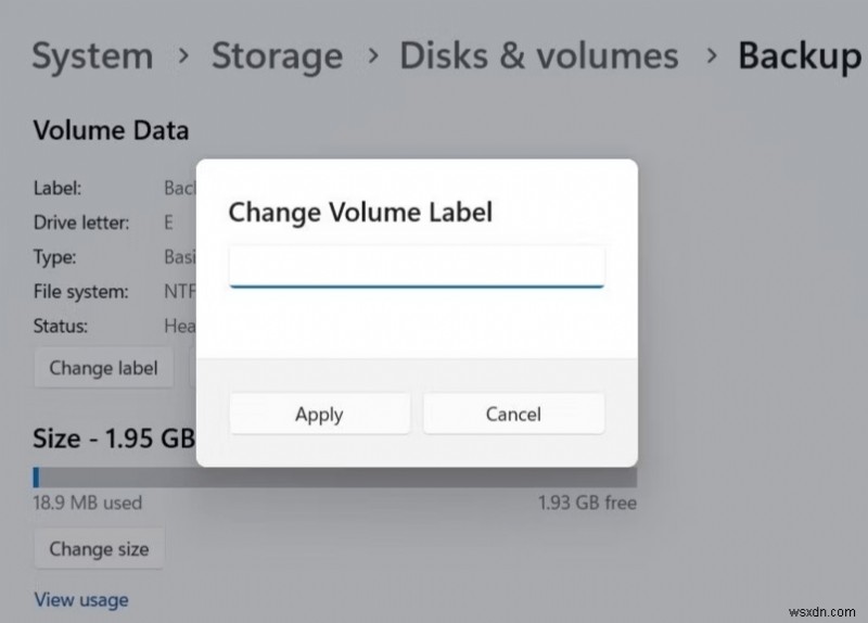 How To Change a Volume Label on Windows 11