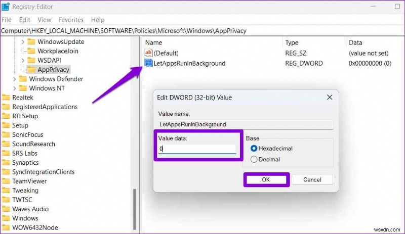 How to Fix Missing Background App Options on Windows 11 PC