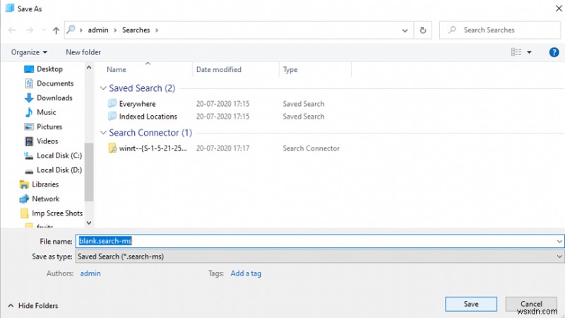 How To Save A Windows File Explorer Search For Future Use