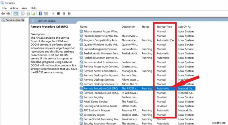 How to Fix The Remote Procedure Failed Error In Windows 10