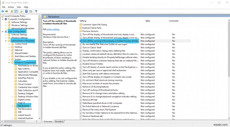 How To Prevent From Creating The Thumbs.db Cache Files?