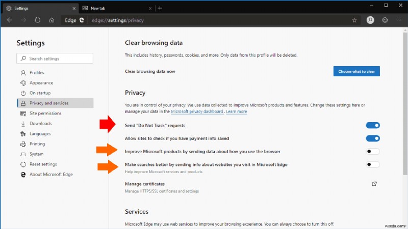 How to configure Microsoft Edge Insider for increased browsing privacy