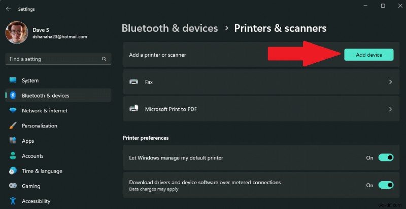 How to add a printer or scanner on Windows 11