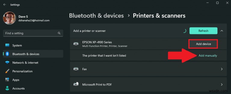 How to add a printer or scanner on Windows 11