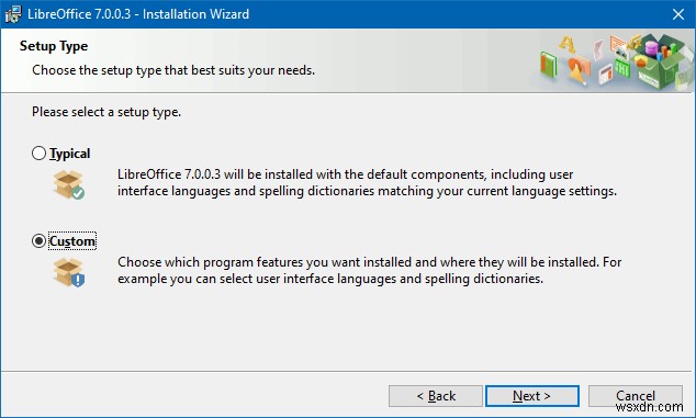LibreOffice 7.0 - Words are very unnecessary