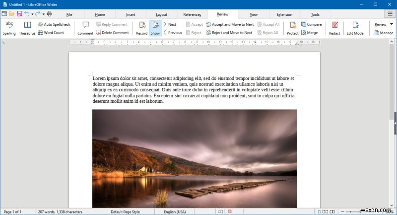 LibreOffice 7.0 - Words are very unnecessary