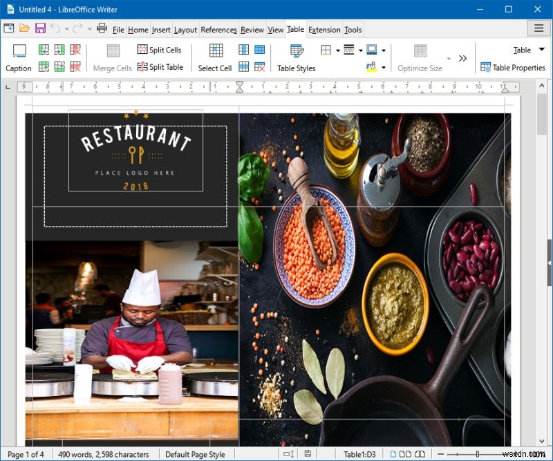 LibreOffice 7.0 - Words are very unnecessary