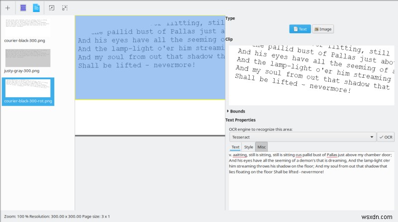 OCRFeeder - Where images go to text