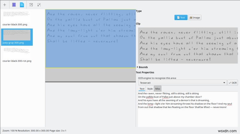 OCRFeeder - Where images go to text