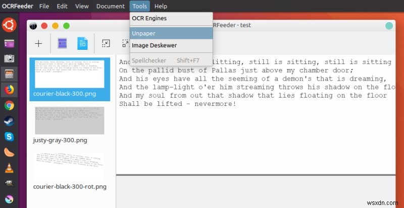 OCRFeeder - Where images go to text