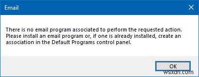 Thunderbird & no email associated to perform action error