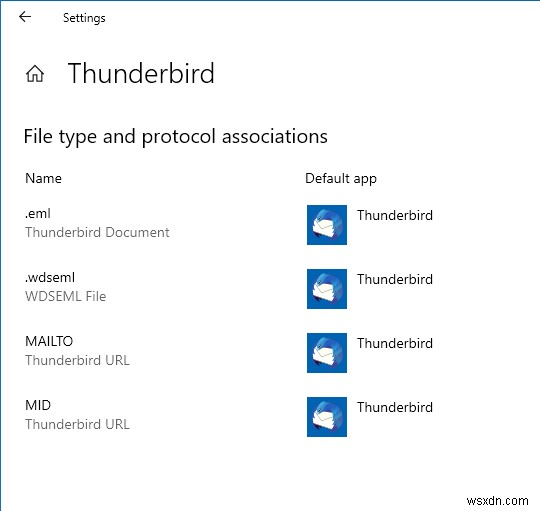 Thunderbird & no email associated to perform action error