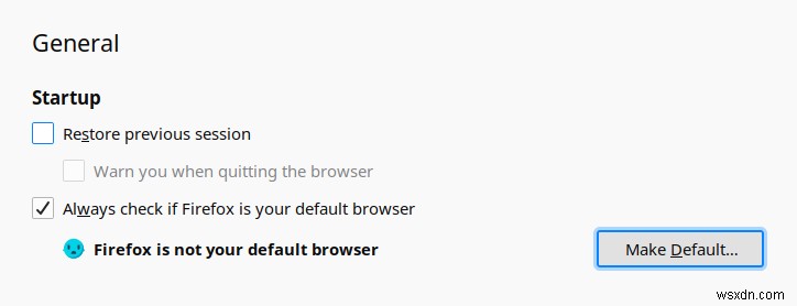Firefox refuses to become default browser (Plasma, neon)